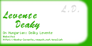 levente deaky business card