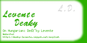 levente deaky business card